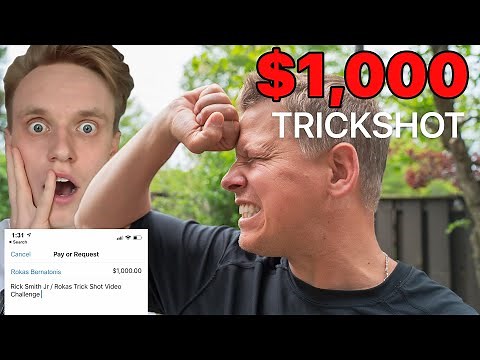 $1000 Card Throwing Trick Shot | Rick Smith Jr.
