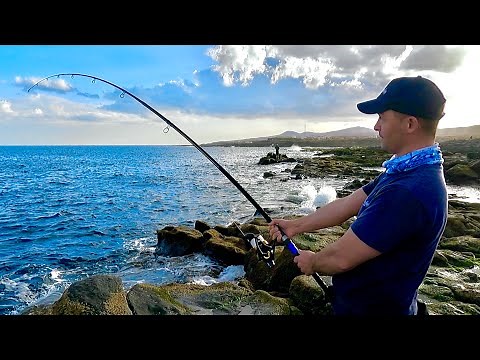 Shore Fishing in Fuerteventura - Canary Islands - Catching BIG FISH off the rocks | The Fish Locker