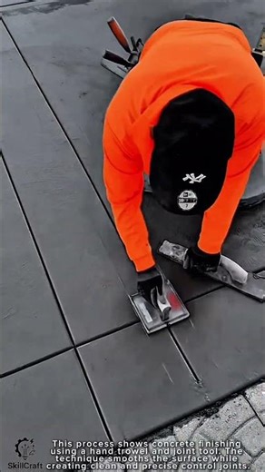 Concrete Finishing Work Tool Using Hand Trowel and Joint Tool #worktool