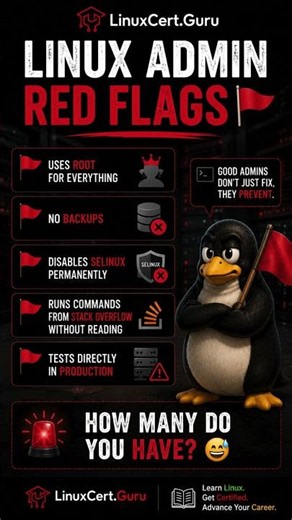 Linux Admin Red Flags 🚩 | How Many Do You Have? 😂