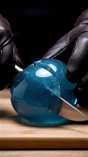 Cutting a gravity bubble with surreal precision #ai #asmr #abstract