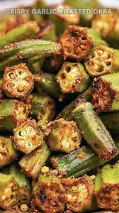 Okra chopped into bites. Toss with garlic powder, paprika, sea salt. Roast at 450°F for 15 minutes. Crispy edges, savory crunch, perfectly golden. Ingredients ➤ 1 lb okra ➤ 1 tsp paprika ➤ 1 tsp garlic powder FULLL Recipe in First Cօʍʍеոτ 👇👇👇 | Nessy Recipes