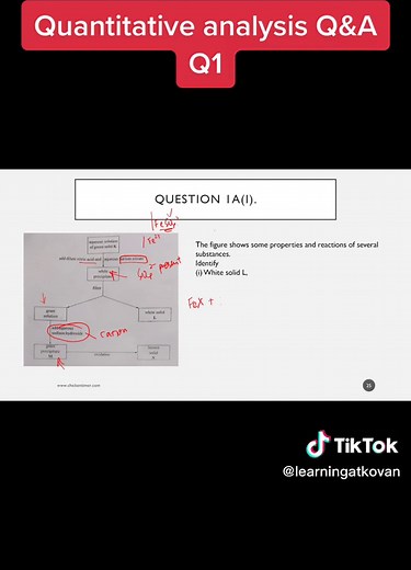 Learn quantitative analysis! This is a QA question for ‘o’ level science (chemistry) or ‘o’ level chemistry. #chemistry #qa #quantitativeanalysis #olevel #science(chem) #examquestion #fyp