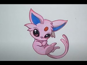 How to Draw Espeon - Pokemon Go - Drawing step by step - Drawing Tutorials