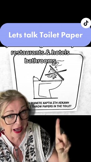 Don’t flush in Greece! Lets talk about the toilet paper situation. #greecevacation #greekislands#greecetravel #greecetips #bathroometiquette #toiletpaper