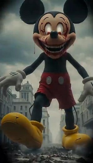 Horror Disney Mickey Mouse, Minnie Mouse, Donald Duck, Goofy & Pluto Cursed Transformation 👀🔥 #scary