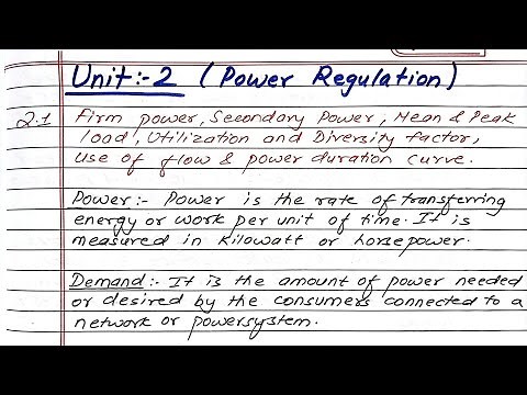 Unit:2 | Power Regulation | Load Factor | Utilization factor | Reserve Factor | Prashant YT | TU,PU