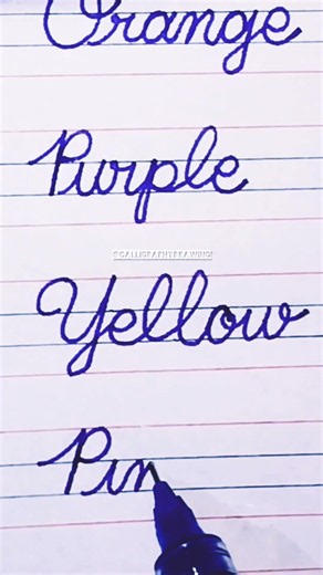 Colors Name in Cursive Handwriting || Cursive Writing Tutorial Part 8 #art #satisfying