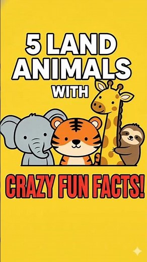 5 LAND ANIMALS with fun facts so crazy. #shorts