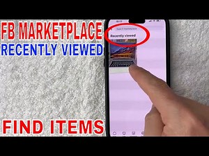 ✅ How To Find Recently Viewed Facebook Marketplace Items 🔴