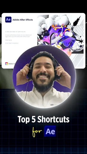 Top After Effects 5 Shortcuts #aftereffects #ytshorts #learning #ytindia #dailyshorts #dailylearning