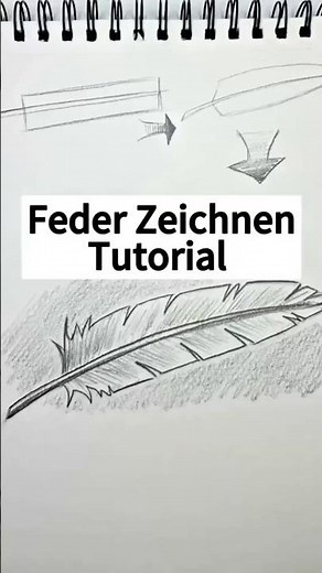 Feder zeichnen leicht gemacht mit diesem Schritt für Schritt Tutorial #zeichnen #zeichnenlernen