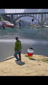 Shinchan🔥 Sees Mermaid In The Ocean 💦 #gta5shorts #shinchan #godcharanyt