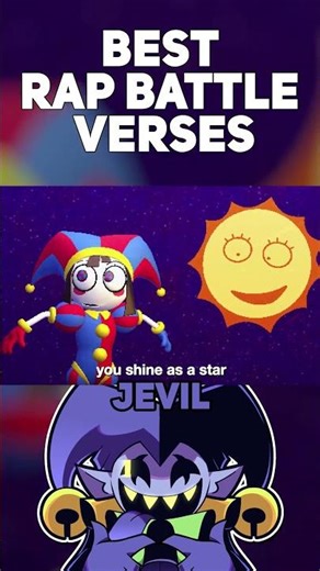 JEVIL! (PT. 2) (BEST RAP BATTLE VERSES) #shorts #rapbattle #theamazingdigitalcircus #tadc #deltarune