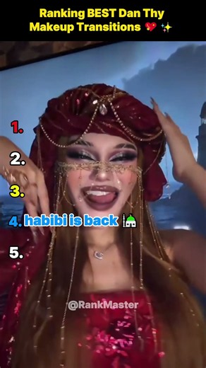 Ranking BEST Dan Thy Makeup Transitions 💖✨ #tiktokviral #transition