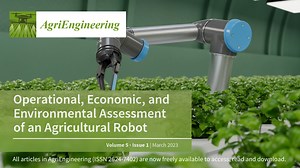 All articles in AgriEngineering (ISSN 2624-7402) Vol 5, Issue 1, are now freely available to access, read and download: https://brnw.ch/21wBDUB COVER STORY: In recent years, there has been a substantial surge in the development of agricultural machinery systems based on robotics. Even while automation is seen as a chance to boost safety, dependability, productivity, and efficiency, many autonomous systems have not yet been evaluated based on sustainability and economic performances. The focus of