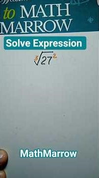 How to solve cube root of 27 square @MathMarrow