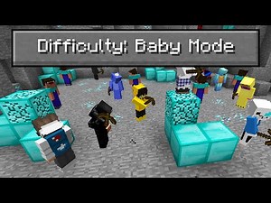 I Put 100 Kids In Minecraft "Baby Mode..."