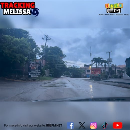 📍Ocho Rios, St. Ann Grey skies and increasing winds as Hurricane Melissa continues to move closer to Jamaica. #HurricaneMelissa #OchoRios #StAnn #JamaicaWeather #BreakingNews #HurricaneWarning #StaySafeJamaica #IrieFM #WeatherUpdate #HurricaneSeason2025 | IRIE FM