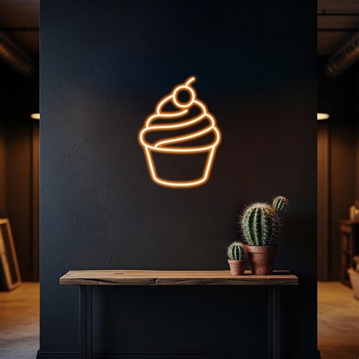 Cupcake Neon Sign, Bakery Cafe LED Wall Decor - Etsy
