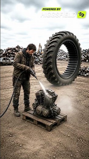 Junkyard Tire Turned Into an Insane Survival Vehicle! 🤯⚙️ #VehicleBuild #DIY