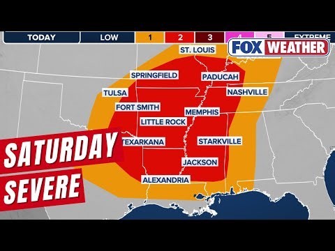 Severe Storms Target The Lower Mississippi Valley Saturday