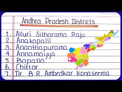 District names of Andhra Pradesh in English | Andhra Pradesh All Districts 2024,AP new district list