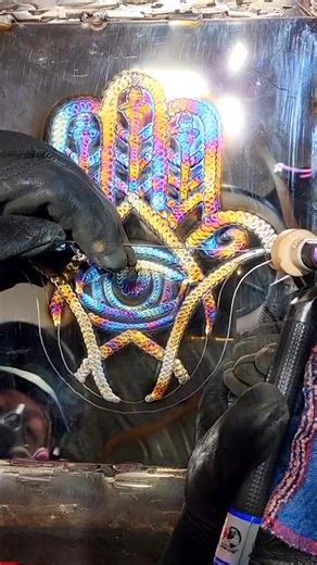 299K views · 3.5K reactions | Check out this incredible weld of a hamsa hand Welding is truly an art form dabswellington #WeldingArt #WeldingTraining #WeldingSchool | Welding Career Now | Facebook