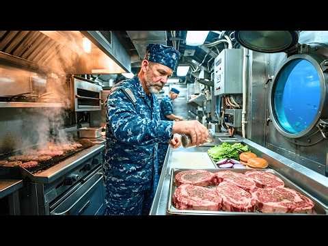 How Navy Chefs COOK For 130 Sailors UNDERWATER Inside $13 Billion Submarine