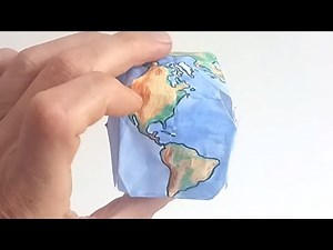 Folding a globe - Origami from A4 sheet
