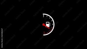 Fuel indicator icon, fuel meter dashboard, Fuel tank gauge animation. k1_