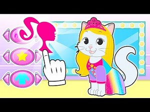 BABY PETS Kira Dresses up as Barbie in New Dressing Room 💥 Gameplay for Kids in English