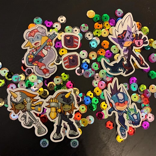 Shooting Star Rockman Flake Sticker Set - Mega Man Star Force - Etsy