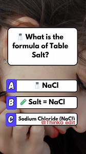 🔬 Salt Formula Challenge #quiz #fun #usaquiz #QuizTime #puzzlechallenge | Thinko