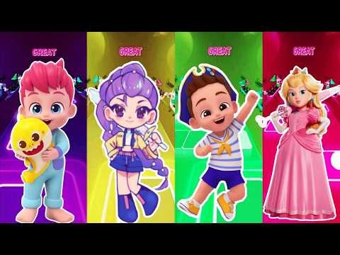 Bebefinn Nursery rhymes vs Kpop Demon Hunters vs Super Mario Tiles Hop