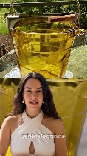 Vintage Fostoria Ice Bucket w/Original Tongs