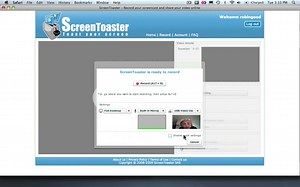 Screencasting Tool Records Screen and Webcam: ScreenToaster