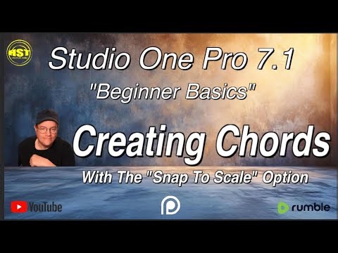 Creating Chords (Snap To Scale Option) - Studio One Pro 7.1 - Home Studio Trainer Show