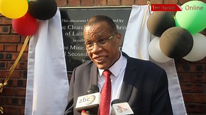 Primary and Secondary Education Minister Torerayi Moyo , Government officials and parents tour Runyararo Peace Government school in Calidornia Phase 17 Goromonzi Mashonaland East which is being constructed by The Church of Jesus Christ of Latter-day Saints. 📹 : Joseph Manditswara | The Herald-Zimbabwe