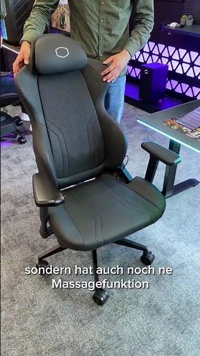 Gaming-Stuhl mit Sitzheizung: der Cooler Master Hybrid M mit Massagefunktion 🤯 #gaming #computex