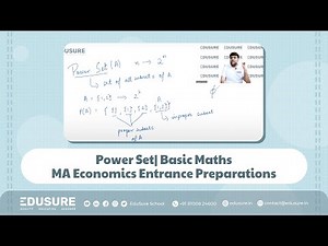 Power Sets Explained! l Mathematics | MA Economics Entrance Exam Preparation