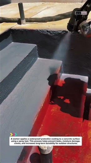 Concrete Waterproof Coating Process | Protective Surface Sealing Work