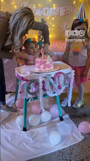 Baby’s First Birthday Cake SMASH Fail 🎂😂 | Hilarious Party Moment|| Heartsome 💖