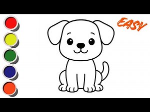 How to Draw a Dog Easy for Kids | Step-by-Step Tutorial