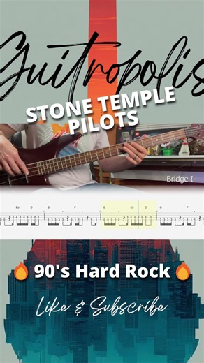 How to Play Plush 2nd Chorus - Stone Temple Pilots Bass🔥Tabs
