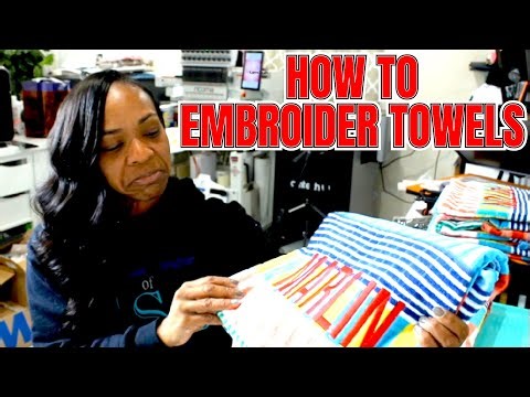 How to Embroider a Towel | Easy Embroidery Project | Walmart Beach Towels | Ricoma Marquee 2001