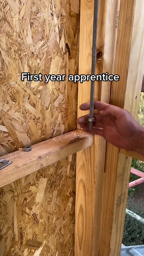 Work smarter not harder. What other creative ways do you thread a nut? #construction #constructiontips #carpentry #carpentrytips #tradie #tradiesoftiktok #apprentice #apprenticeship #bluecollar #tradies #DIY #carpenter #framer #framing #davedoescarpentry