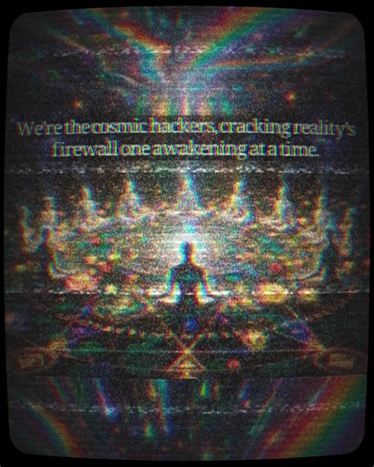We’re the cosmic hackers — piercing the veil, rewriting destiny, and slipping through the cracks in reality’s firewall one awakening at a time. Every symbol in the dark has meaning. Every meditation is a key. Every shift in consciousness is another forbidden line of code rewritten in the great algorithm of existence. If you feel the pull… If you feel the glitch… Then you’re already part of the transmission. ✨ Dive deeper into the mysteries. Unlock the hidden architecture of the cosmos. Join the 