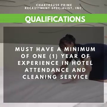 39K views · 349 reactions | Urgent Hiring bound to Japan!  We are looking for 4 hotel cleaning attendants with Japan Language Certificate: N5 or Higher. Submit your resume now! 識什 | Chartreuse Prime Recruitment Specialists, Inc. | Facebook