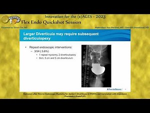 Outcomes after Peroral Endoscopic Myotomy for Zenker's Diverticula (Z-POEM) and Correlation with...